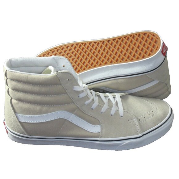 Vans Men's Sk8-Hi Color theory French Oak Beige Canvas Suede shoes Sizes NIB - Picture 2 of 5
